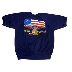 VTG 1990 Operation Desert Storm Short Sleeve Sweatshirt Yellow Ribbon SZ L